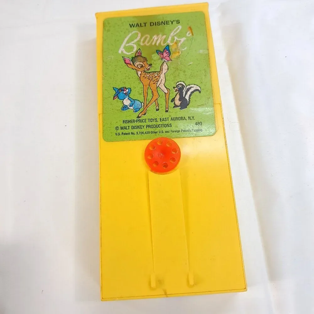 Vintage Fisher Price Movie Viewer CARTRIDGE Walt Disney's Bambi &‎ Friends #480